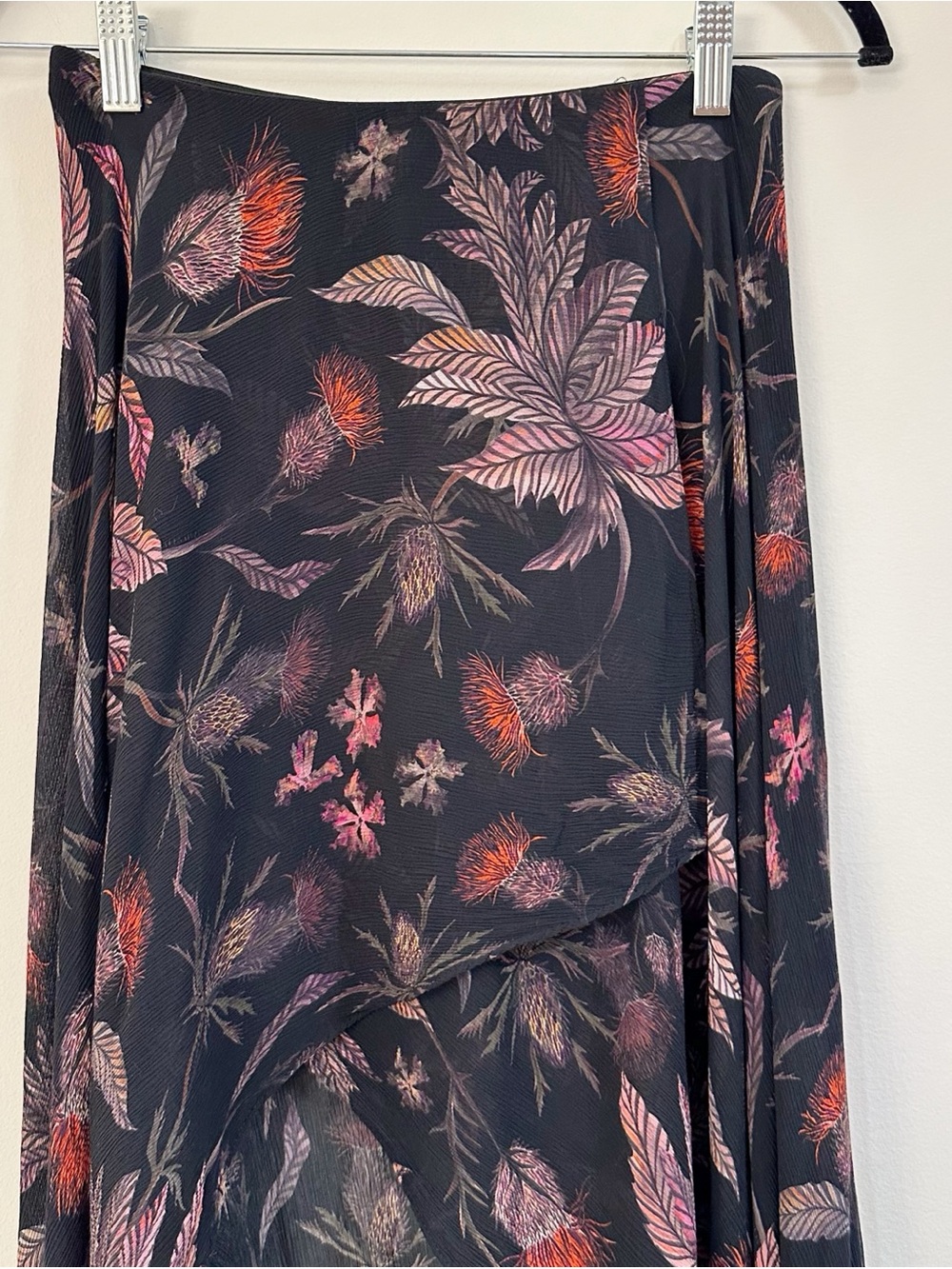 All Saints Slvina Harris Floral Woven Maxi Skirt Size 2 - Picture 7 of 14